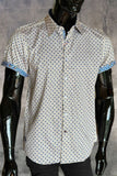 JOHN LENNON Mens Lye Short Sleeve Shirt - Ecru, MENS SHIRTS, JOHN LENNON, Elwood 101