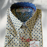 JOHN LENNON Mens Lye Short Sleeve Shirt - Ecru, MENS SHIRTS, JOHN LENNON, Elwood 101
