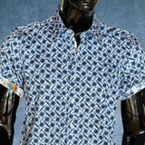 JOHN LENNON Mens Maldon Short Sleeve Shirt - Ocean, MENS SHIRTS, JOHN LENNON, Elwood 101
