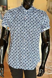 JOHN LENNON Mens Maldon Short Sleeve Shirt - Ocean, MENS SHIRTS, JOHN LENNON, Elwood 101