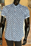 JOHN LENNON Mens Maldon Short Sleeve Shirt - Ocean, MENS SHIRTS, JOHN LENNON, Elwood 101