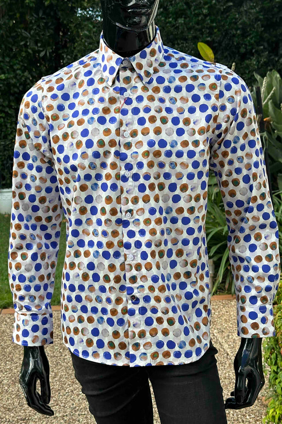 JOHN LENNON Mens Marple Long Sleeve Shirt - White, MENS SHIRTS, JOHN LENNON, Elwood 101