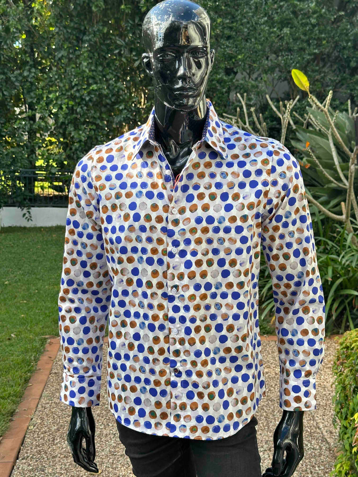 JOHN LENNON Mens Marple Long Sleeve Shirt - White, MENS SHIRTS, JOHN LENNON, Elwood 101