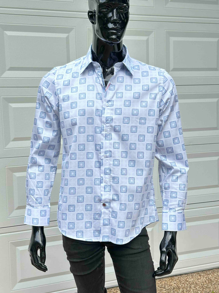 JOHN LENNON Mens Walkden Long Sleeve Shirt - White, MENS SHIRTS, JOHN LENNON, Elwood 101