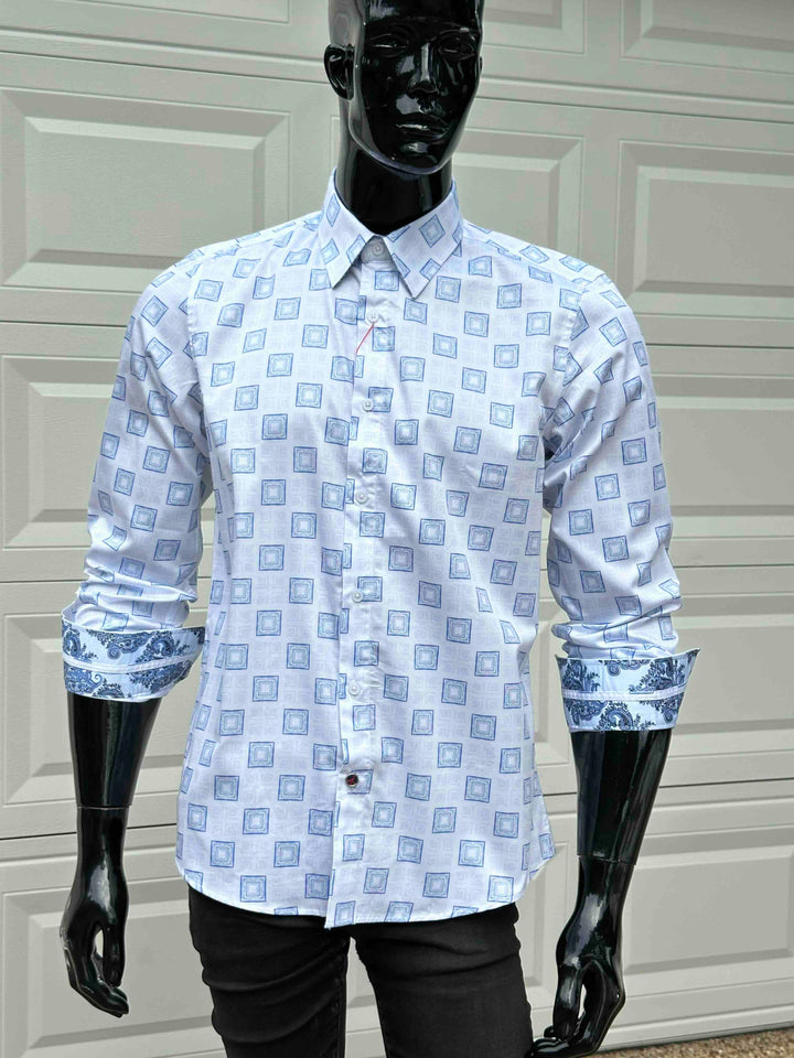 JOHN LENNON Mens Walkden Long Sleeve Shirt - White, MENS SHIRTS, JOHN LENNON, Elwood 101