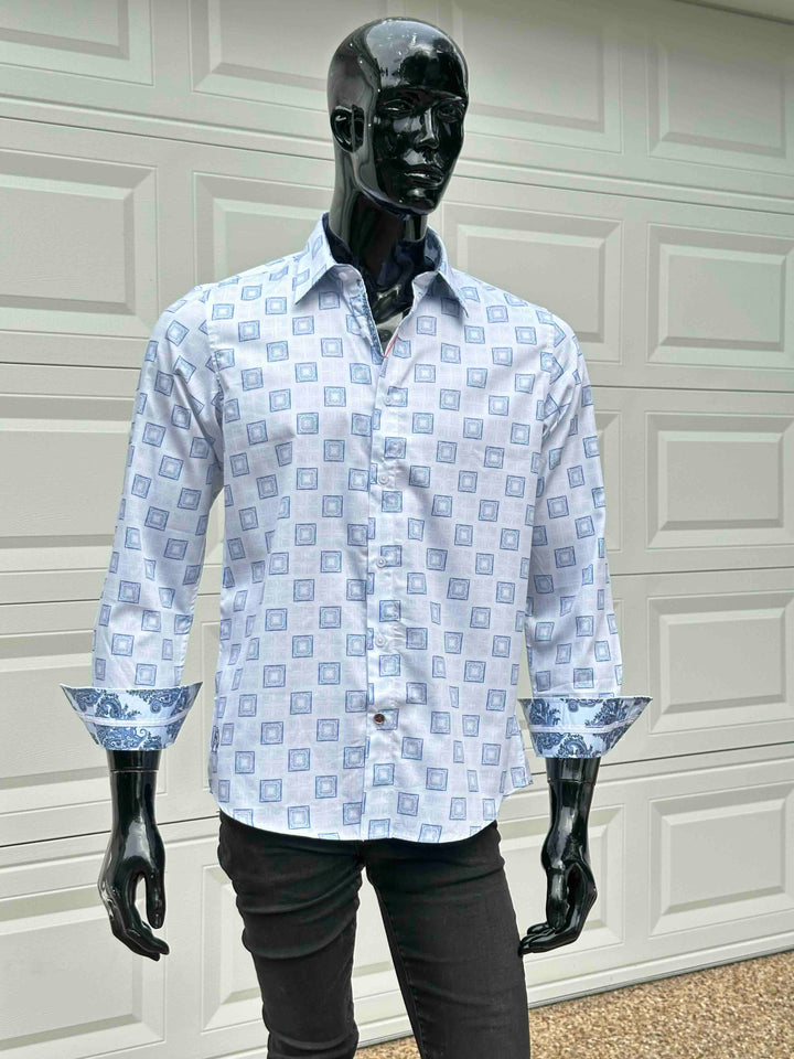 JOHN LENNON Mens Walkden Long Sleeve Shirt - White, MENS SHIRTS, JOHN LENNON, Elwood 101