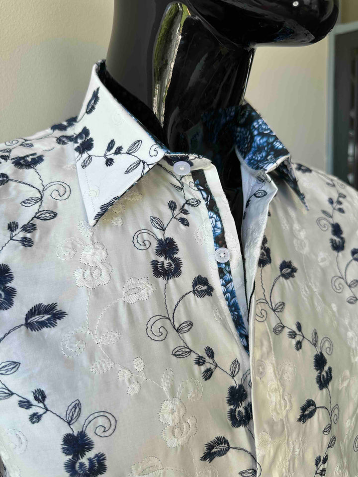 JOHN LENNON Mens Merry Hill Short Sleeve Shirt in White