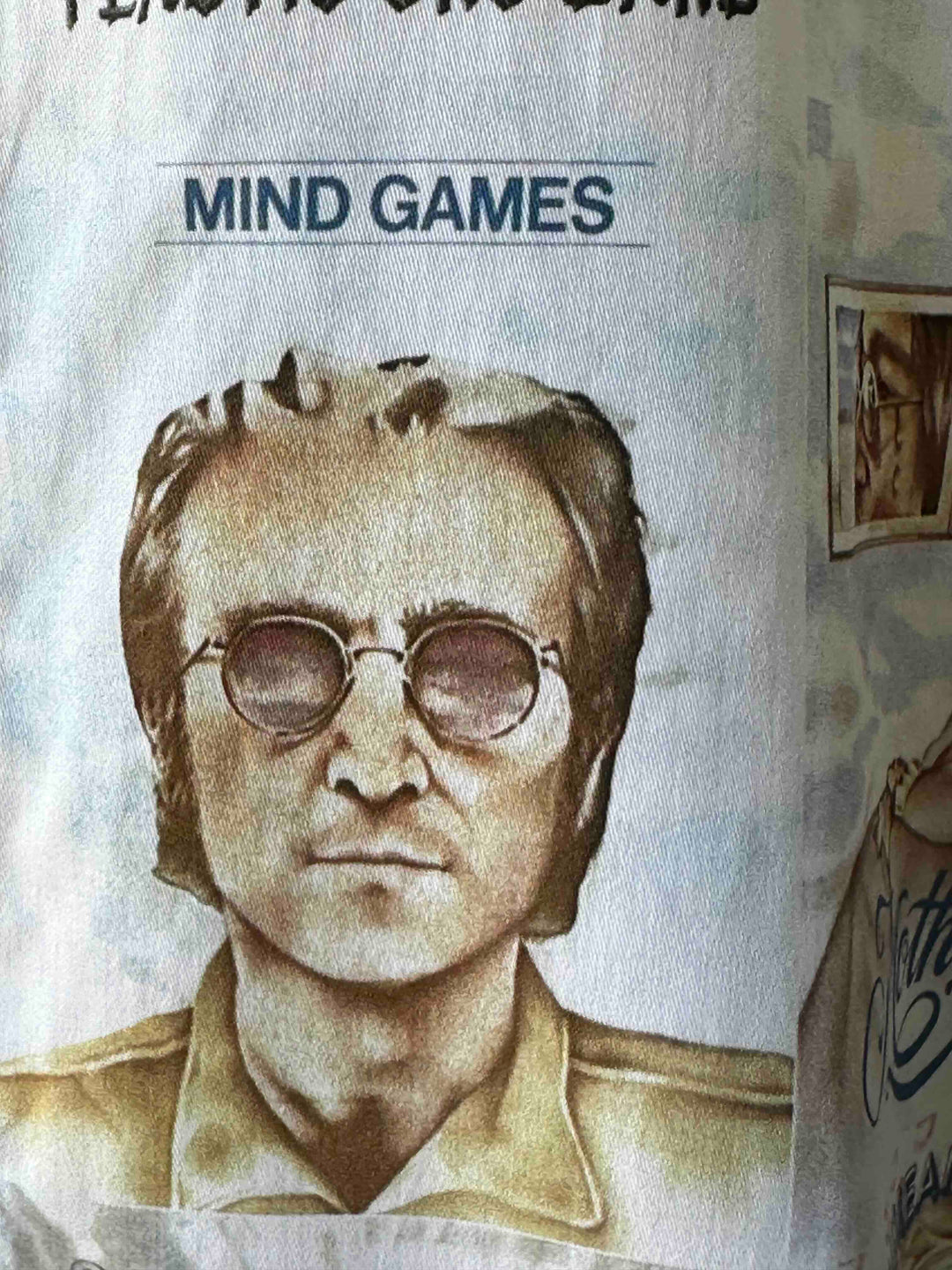 JOHN LENNON Mens Mind Games Long Sleeve Shirt in Putty