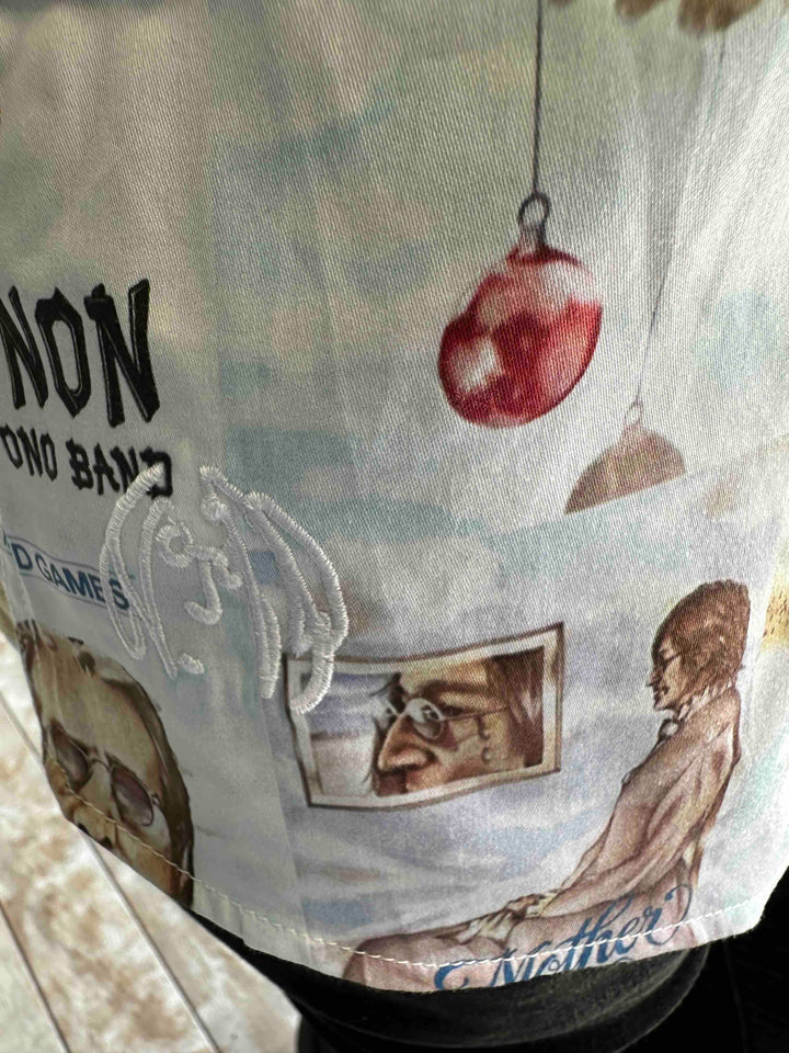 JOHN LENNON Mens Mind Games Short Sleeve Shirt in Putty, MENS SHIRTS, JOHN LENNON, Elwood 101