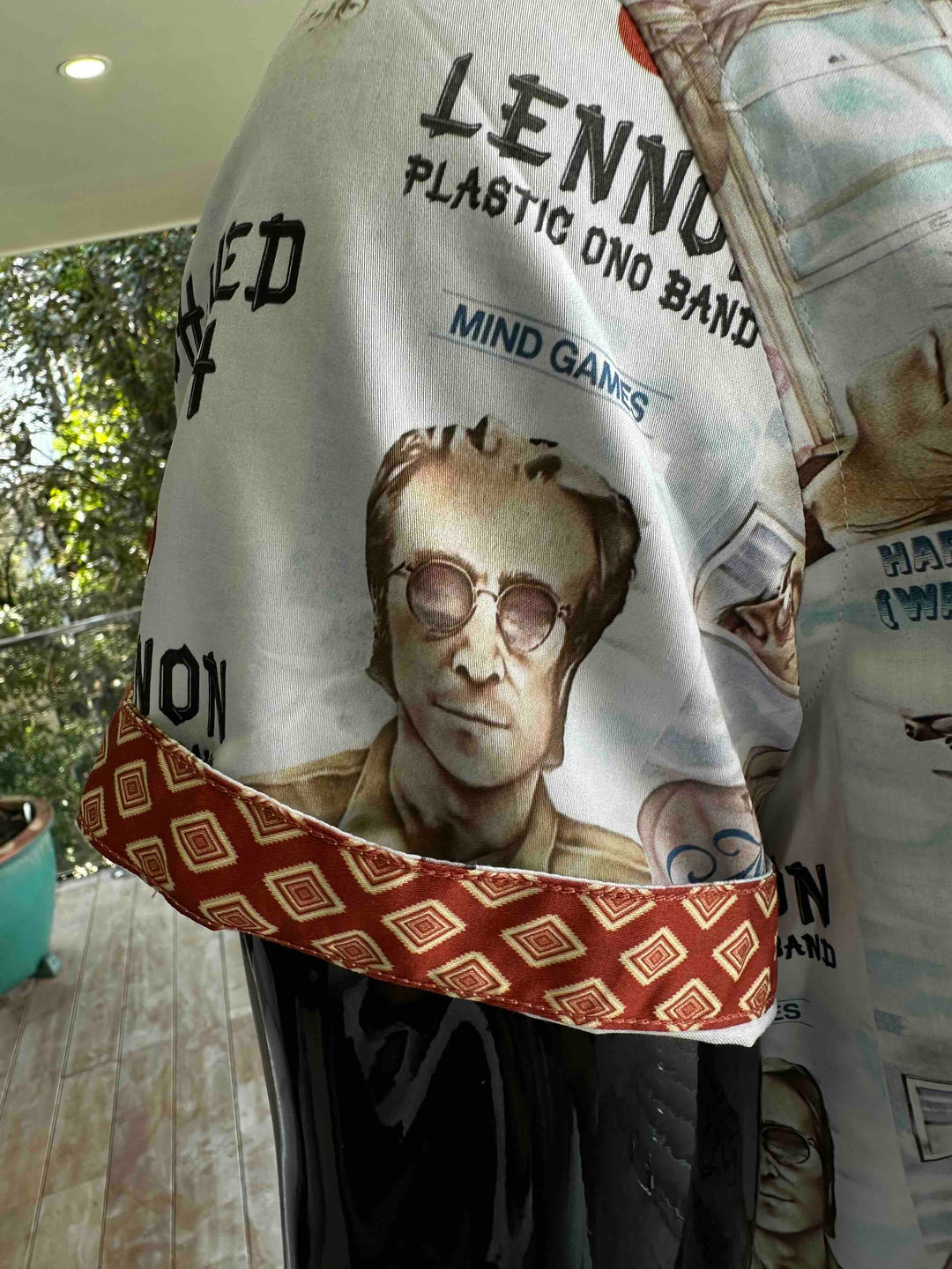 JOHN LENNON Mens Mind Games Short Sleeve Shirt in Putty, MENS SHIRTS, JOHN LENNON, Elwood 101