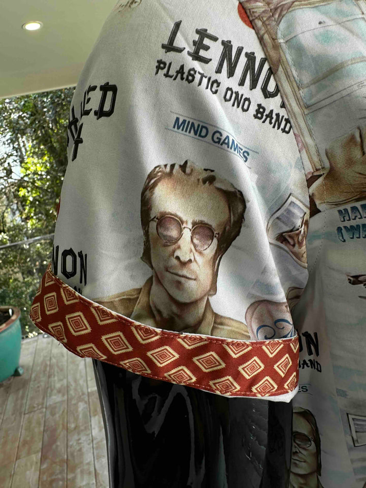 JOHN LENNON Mens Mind Games Short Sleeve Shirt in Putty, MENS SHIRTS, JOHN LENNON, Elwood 101