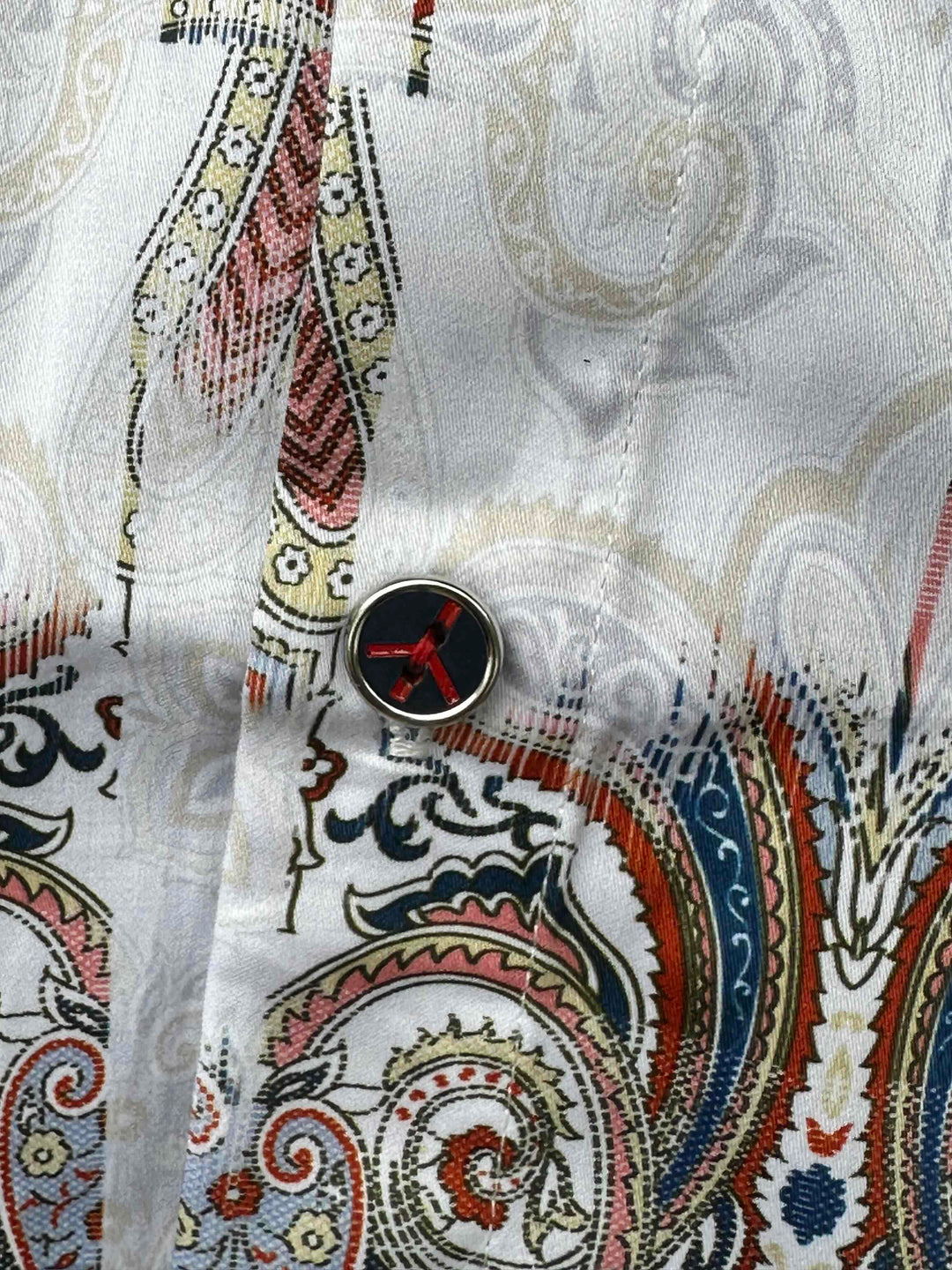 JOHN LENNON Mens Morecombe Paisley Long Sleeve Shirt - White, MENS SHIRTS, JOHN LENNON, Elwood 101