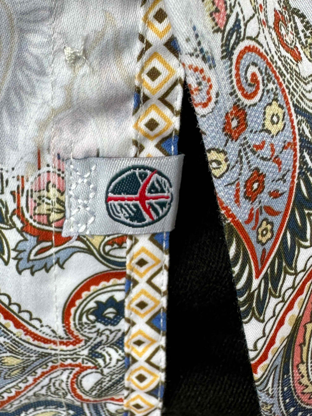 JOHN LENNON Mens Morecombe Paisley Long Sleeve Shirt - White, MENS SHIRTS, JOHN LENNON, Elwood 101
