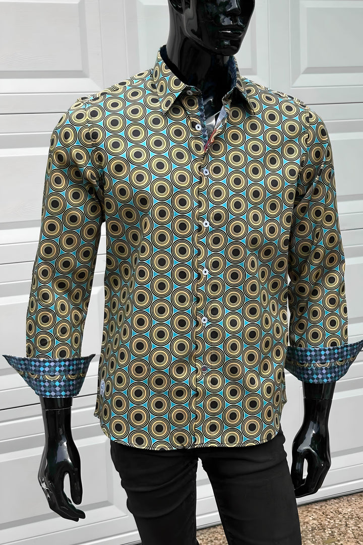 JOHN LENNON Mens Moston Long Sleeve Shirt - Amber, MENS SHIRTS, JOHN LENNON, Elwood 101