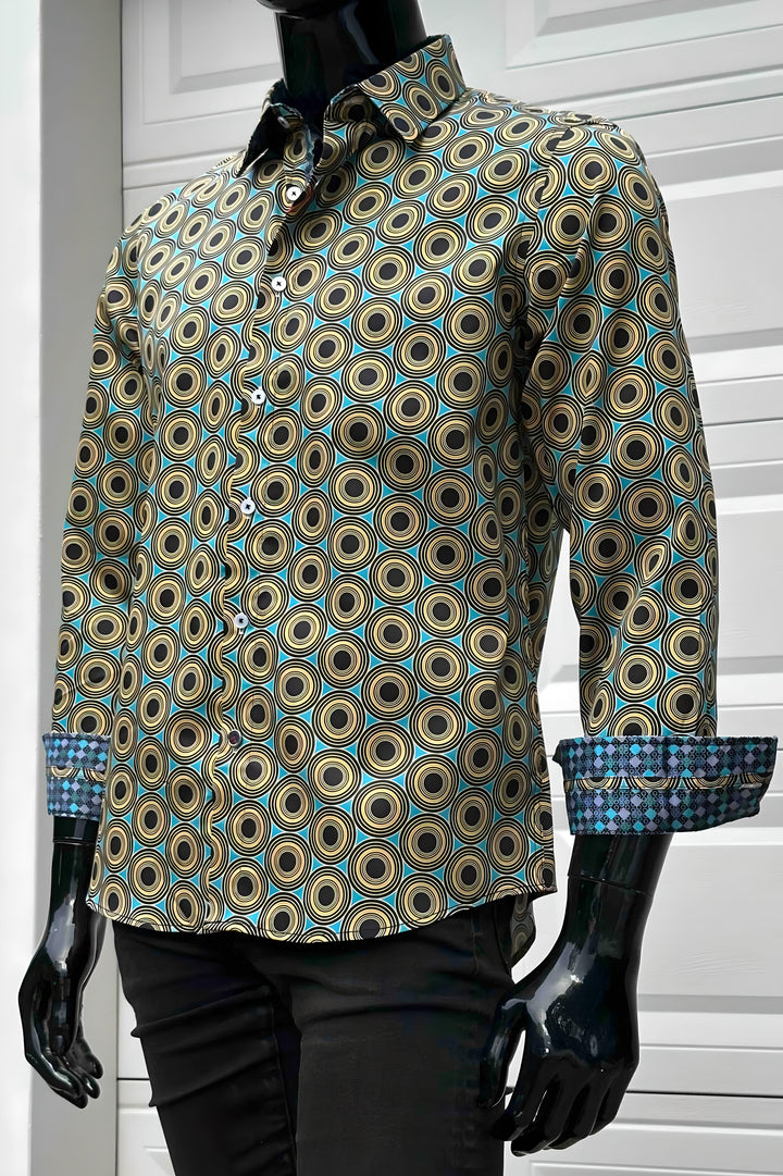 JOHN LENNON Mens Moston Long Sleeve Shirt - Amber, MENS SHIRTS, JOHN LENNON, Elwood 101