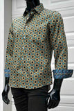 JOHN LENNON Mens Moston Long Sleeve Shirt - Amber