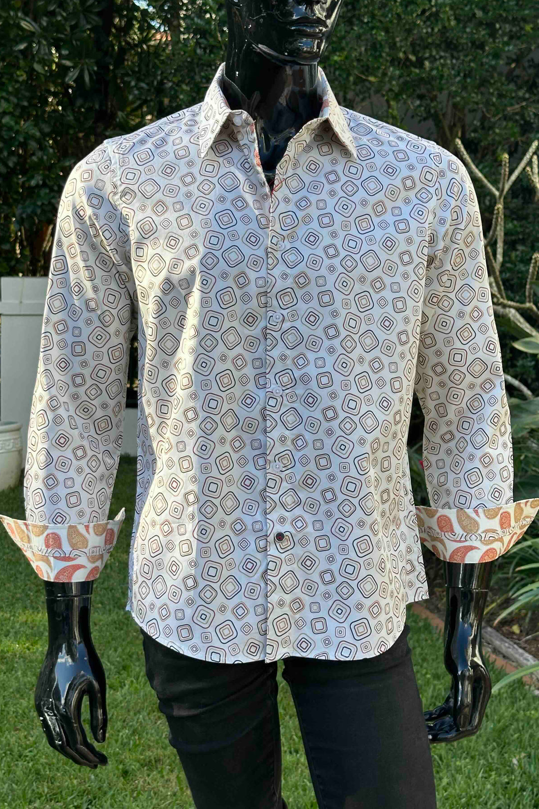 JOHN LENNON Mens Oxford Road Long Sleeve Shirt - Sand, MENS SHIRTS, JOHN LENNON, Elwood 101
