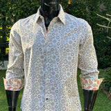 JOHN LENNON Mens Oxford Road Long Sleeve Shirt - Sand, MENS SHIRTS, JOHN LENNON, Elwood 101