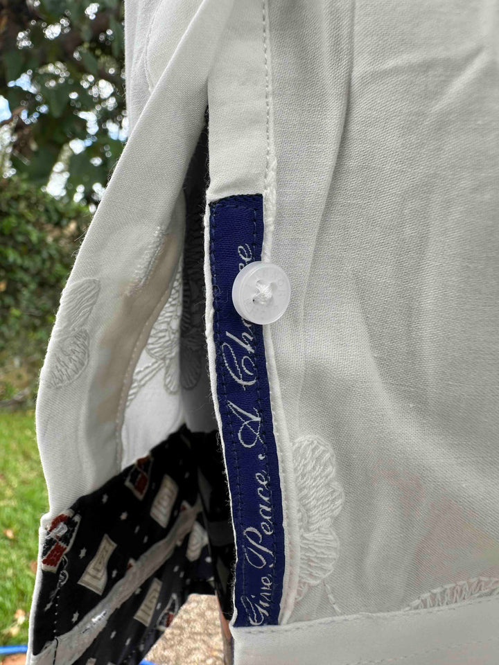 JOHN LENNON Mens Pemperdon Long Sleeve Shirt - White, MENS SHIRTS, JOHN LENNON, Elwood 101