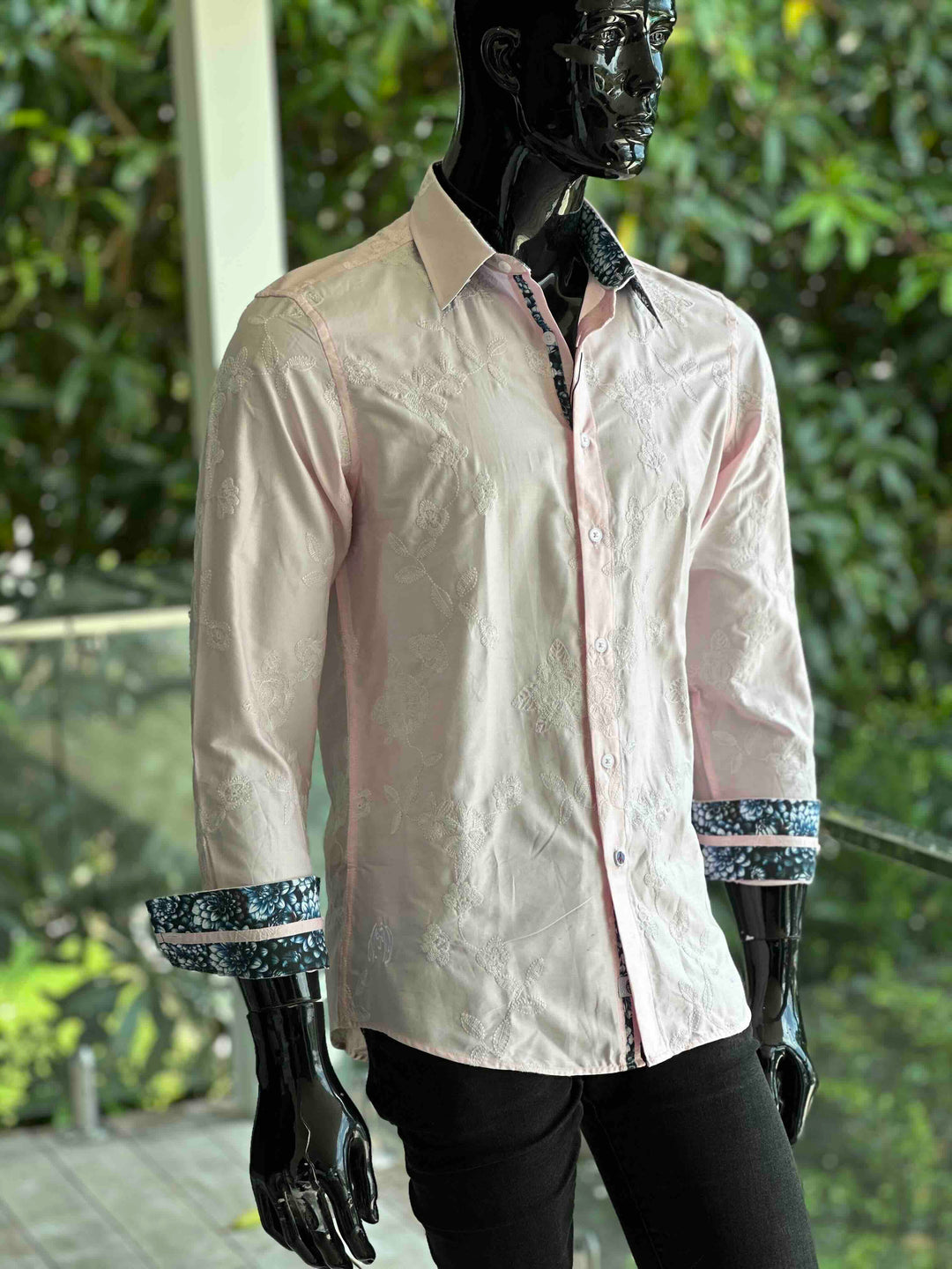 JOHN LENNON Mens Pemperdon Long Sleeve Shirt in Pink, MENS SHIRTS, JOHN LENNON, Elwood 101