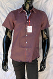 JOHN LENNON Mens Redbridge Short Sleeve Shirt - Ruby, MENS SHIRTS, JOHN LENNON, Elwood 101
