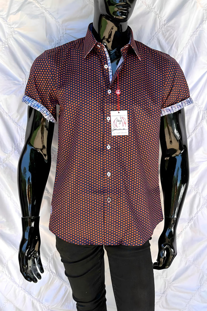 JOHN LENNON Mens Redbridge Short Sleeve Shirt - Ruby, MENS SHIRTS, JOHN LENNON, Elwood 101