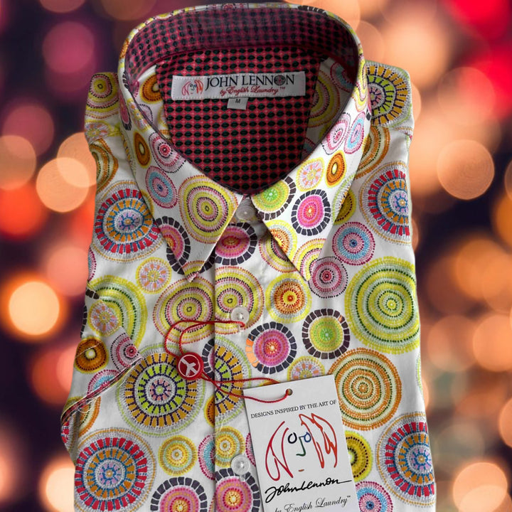 JOHN LENNON Mens Richmond Short Sleeve Shirt - Citrus, MENS SHIRTS, JOHN LENNON, Elwood 101
