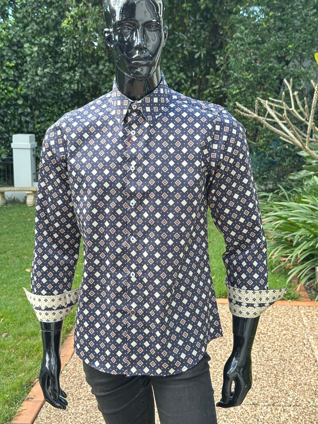 JOHN LENNON Mens Rochdale Long Sleeve Shirt - Ink, MENS SHIRTS, JOHN LENNON, Elwood 101