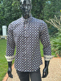 JOHN LENNON Mens Rochdale Long Sleeve Shirt - Ink, MENS SHIRTS, JOHN LENNON, Elwood 101