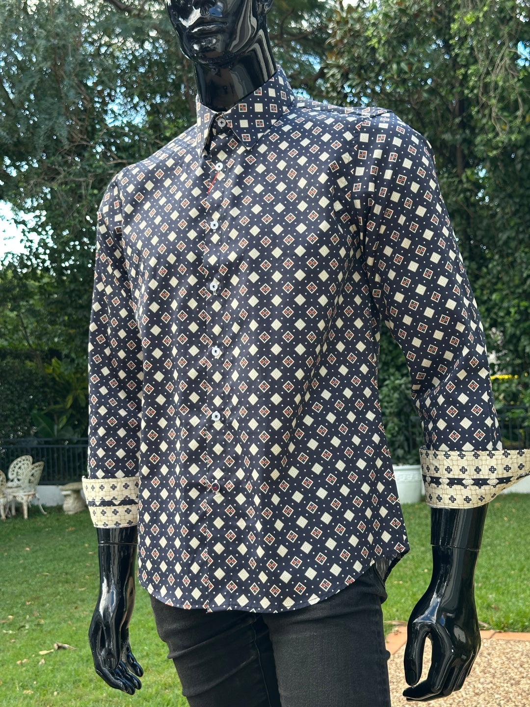 JOHN LENNON Mens Rochdale Long Sleeve Shirt - Ink, MENS SHIRTS, JOHN LENNON, Elwood 101