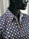 JOHN LENNON Mens Rochdale Long Sleeve Shirt - Ink, MENS SHIRTS, JOHN LENNON, Elwood 101