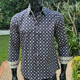 JOHN LENNON Mens Rochdale Long Sleeve Shirt - Ink, MENS SHIRTS, JOHN LENNON, Elwood 101