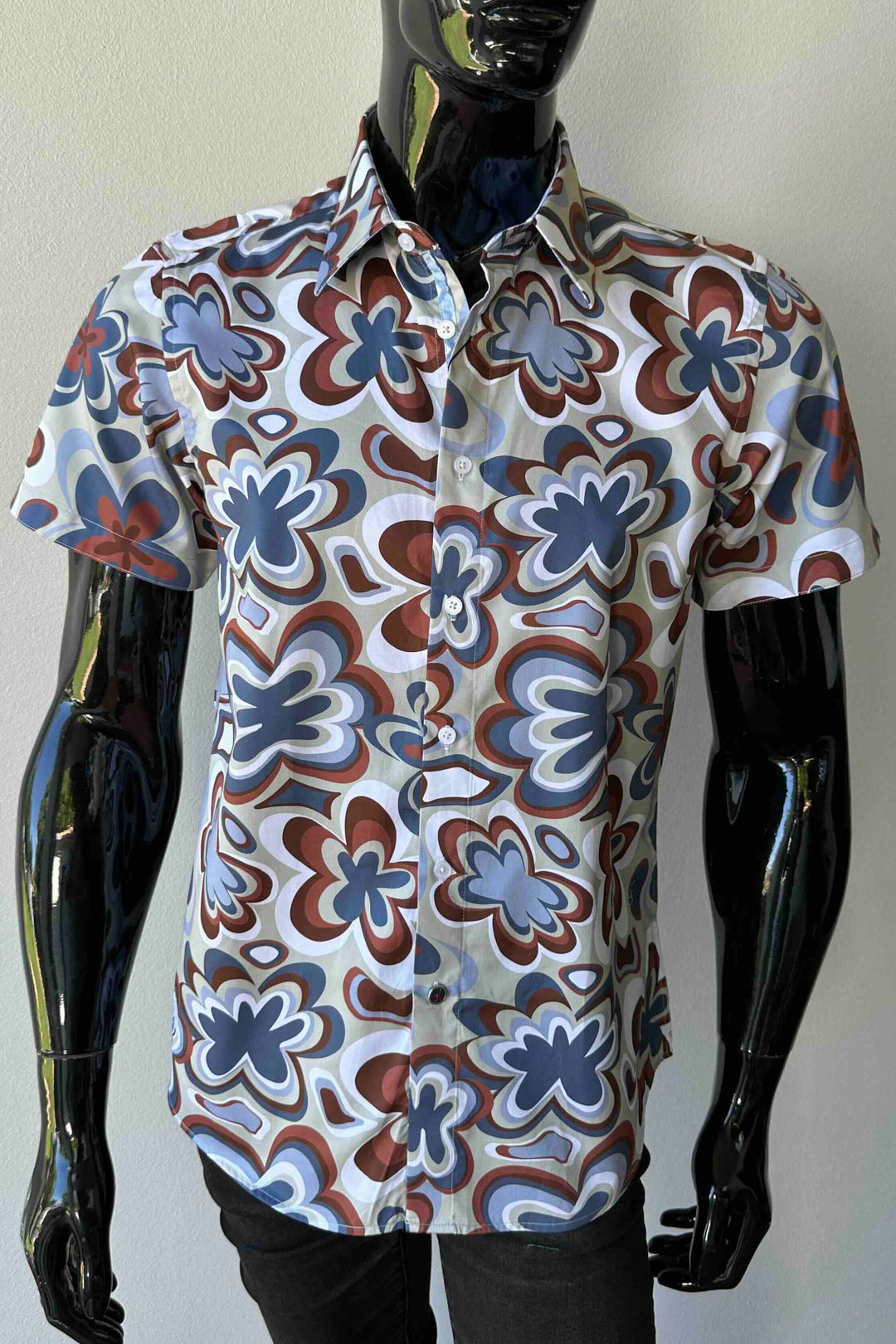 JOHN LENNON Mens Smethwick Short Sleeve Shirt in Putty