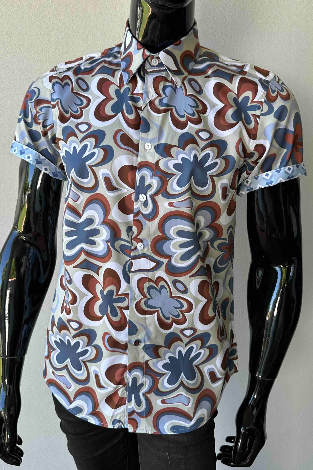 JOHN LENNON Mens Smethwick Short Sleeve Shirt in Putty