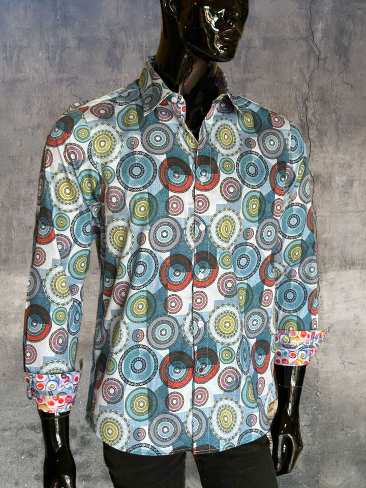 JOHN LENNON Mens Spennymore Long Sleeve Shirt - Blue, MENS SHIRTS, JOHN LENNON, Elwood 101
