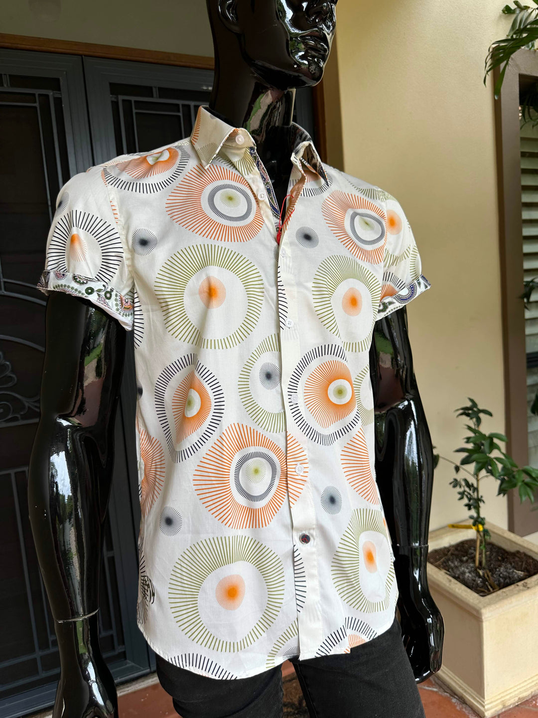 JOHN LENNON Mens St Albans Short Sleeve Shirt - Melon, MENS SHIRTS, JOHN LENNON, Elwood 101