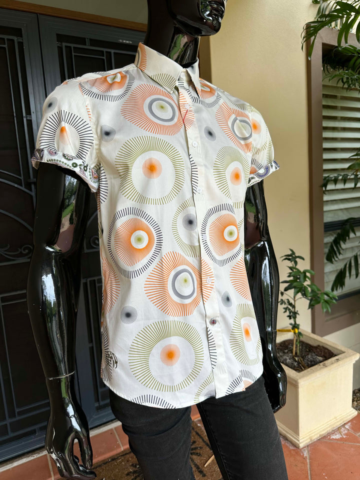 JOHN LENNON Mens St Albans Short Sleeve Shirt - Melon, MENS SHIRTS, JOHN LENNON, Elwood 101