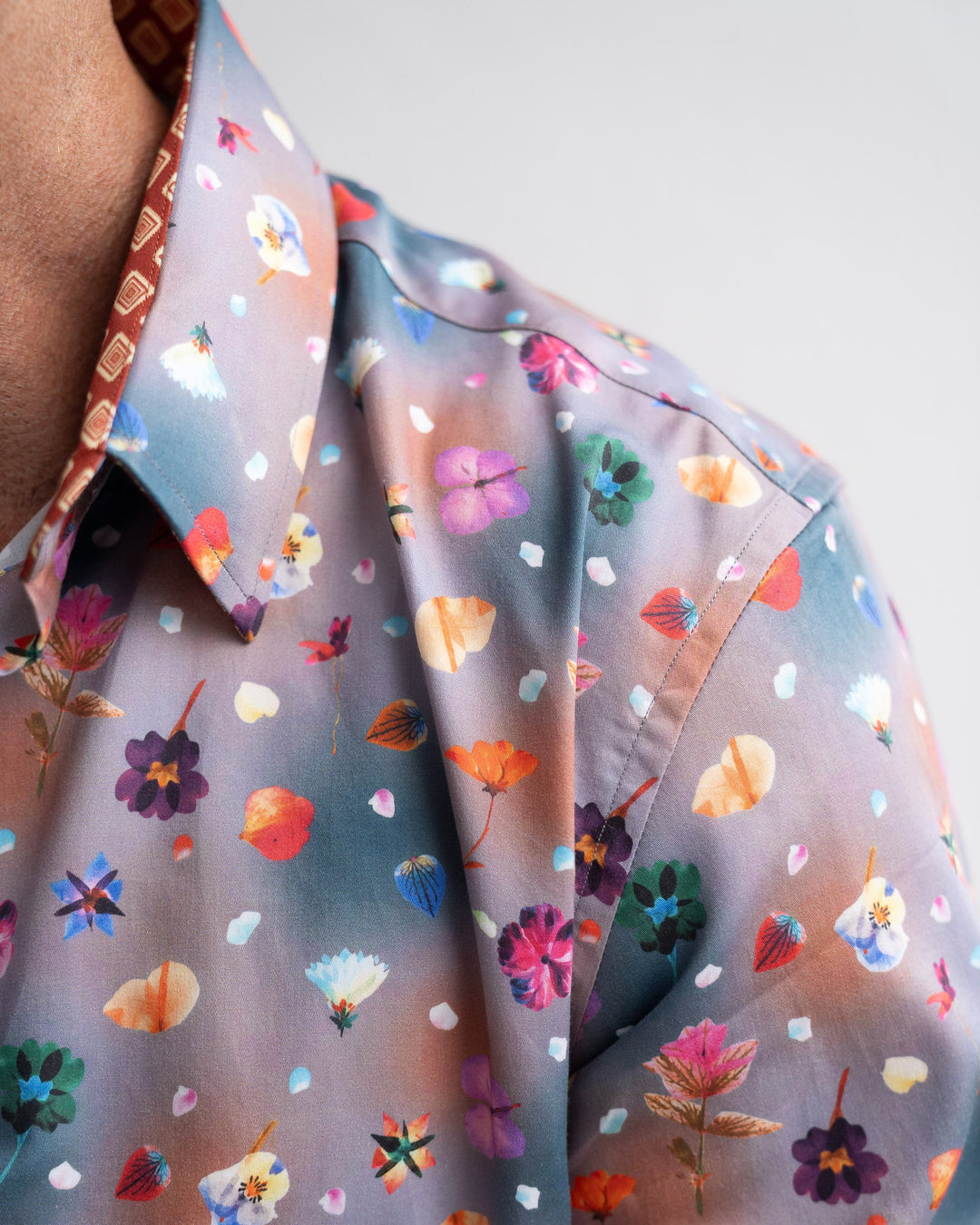 JOHN LENNON Mens Stockport Long Sleeve Shirt Mauve