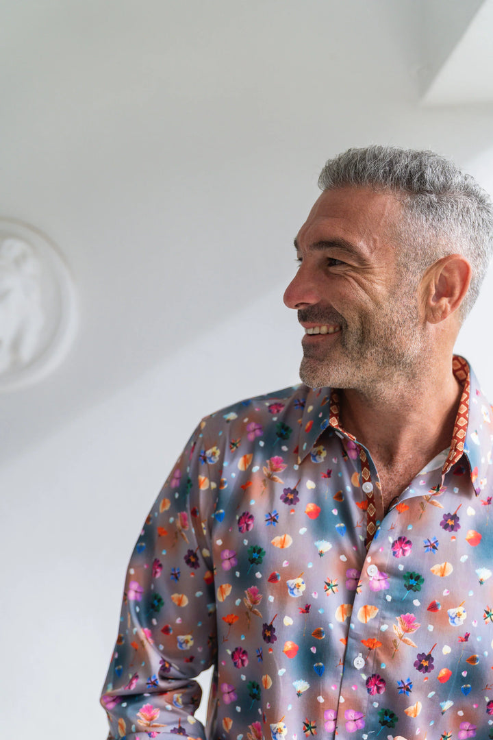 JOHN LENNON Mens Stockport Long Sleeve Shirt Mauve