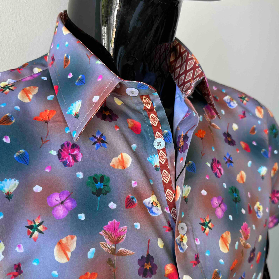 JOHN LENNON Mens Stockport Short Sleeve Shirt Mud