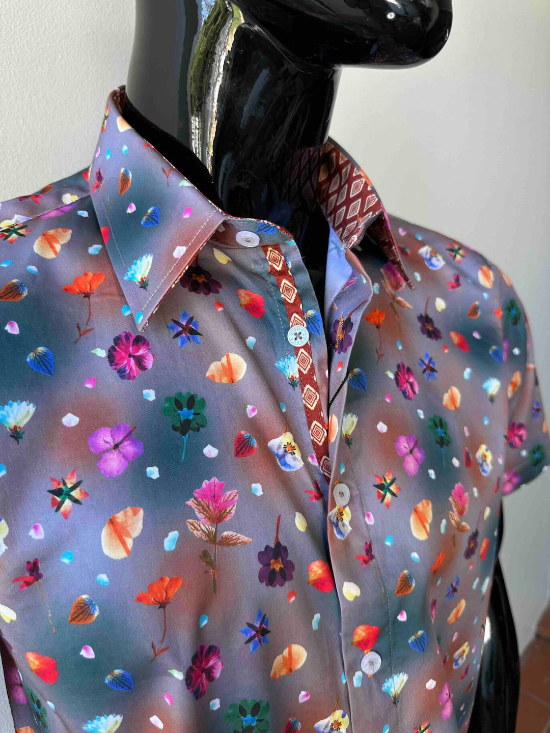 JOHN LENNON Mens Stockport Short Sleeve Shirt Mud