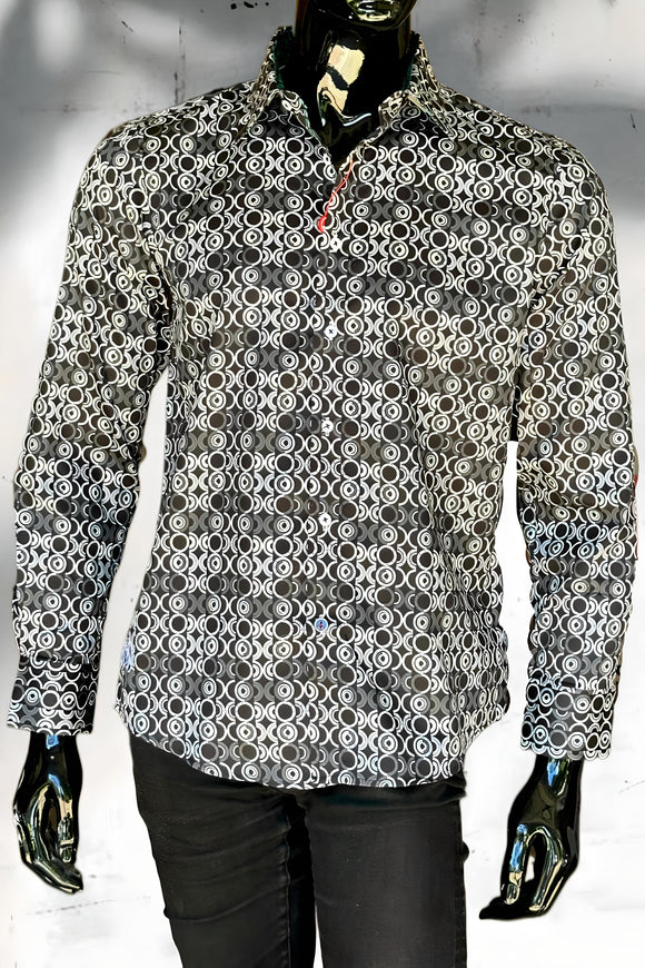 JOHN LENNON Mens Sutton Bridge Long Sleeve Shirt - Black, MENS SHIRTS, JOHN LENNON, Elwood 101