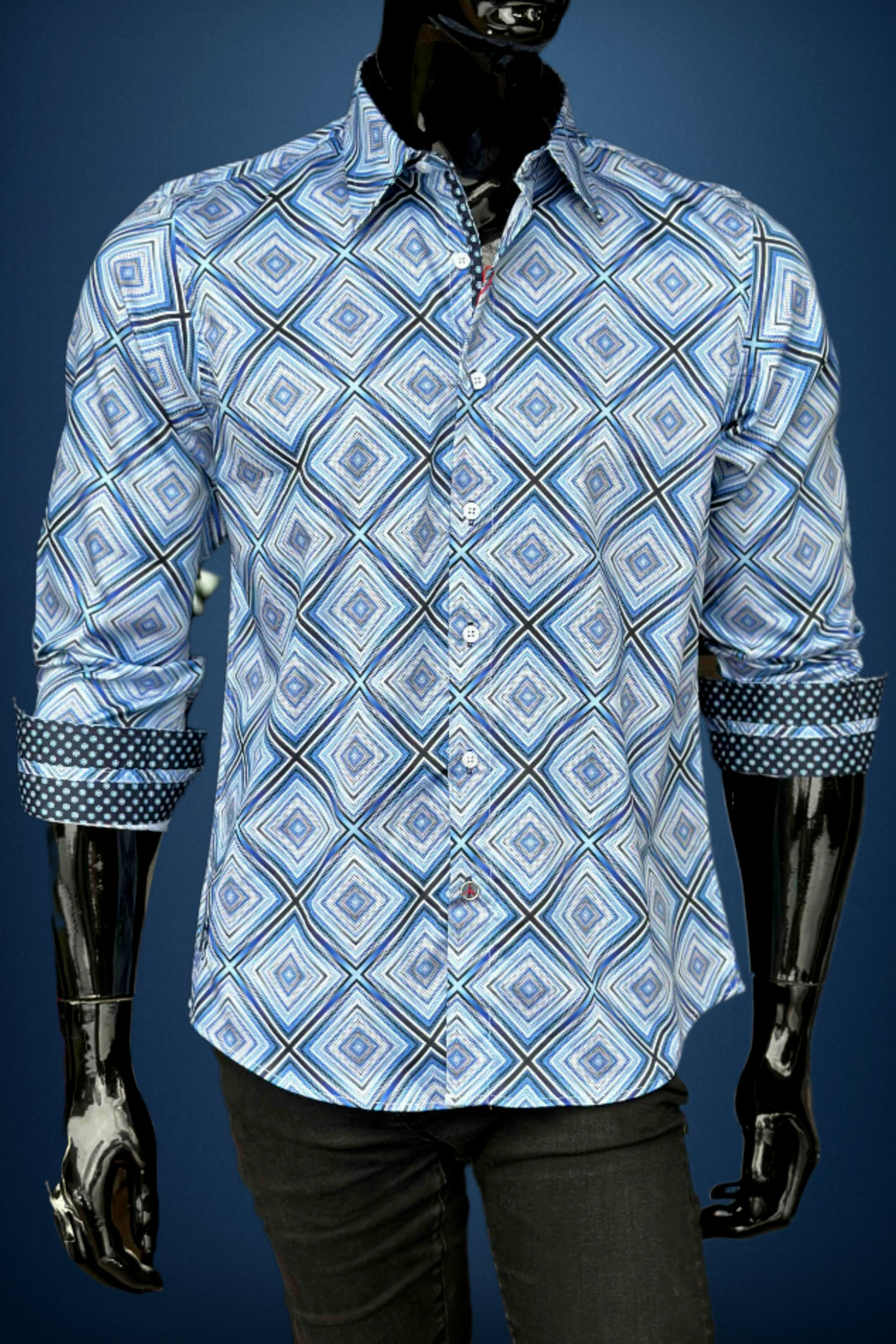 JOHN LENNON Mens Sutton Long Sleeve Shirt - Blue, MENS SHIRTS, JOHN LENNON, Elwood 101