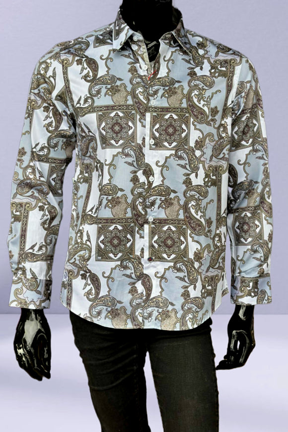 JOHN LENNON Mens Swindon Long Sleeve Shirt - White, MENS SHIRTS, JOHN LENNON, Elwood 101