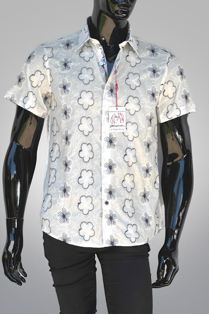 JOHN LENNON Mens Tiptree Short Sleeve Shirt - White, MENS SHIRTS, JOHN LENNON, Elwood 101