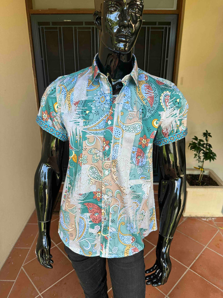 JOHN LENNON Mens Walsall Short Sleeve Shirt - Multi, MENS SHIRTS, JOHN LENNON, Elwood 101