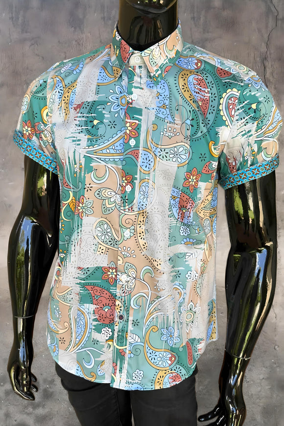 JOHN LENNON Mens Walsall Short Sleeve Shirt - Multi, MENS SHIRTS, JOHN LENNON, Elwood 101