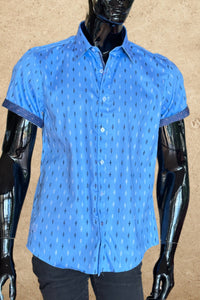 JOHN LENNON Mens Whitney Town Short Sleeve Shirt - Sky, MENS SHIRTS, JOHN LENNON, Elwood 101