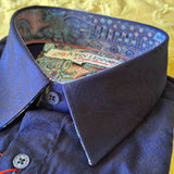 JOHN LENNON Mens Wilton Long Sleeve Shirt '24 - Navy, MENS SHIRTS, JOHN LENNON, Elwood 101