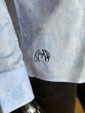 JOHN LENNON Mens Wilton Long Sleeve Shirt '24 - Sky, MENS SHIRTS, JOHN LENNON, Elwood 101
